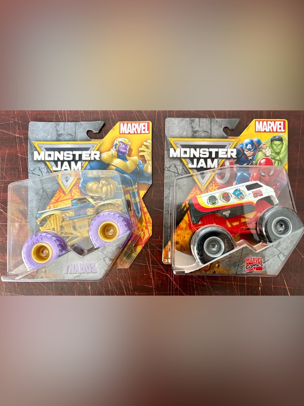 2 MARVEL MONSTER JAM TRUCKS